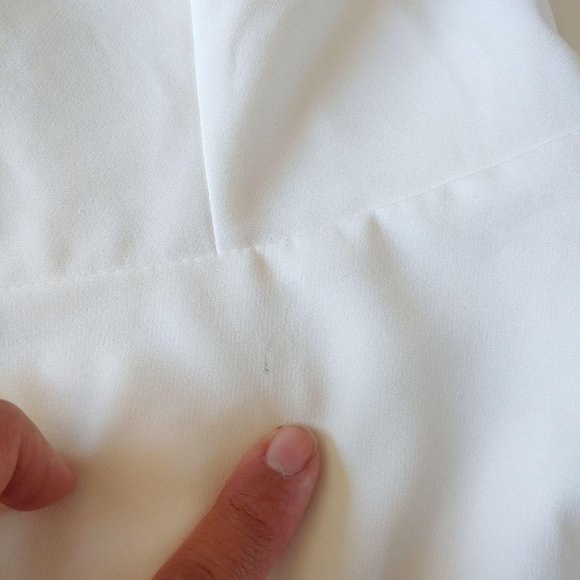 NEW Lulus Play On Curves Backless Strappy Mini Ivory Dress SMALL Scallop - Picture 8 of 8